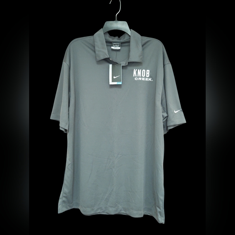 NWT Nike Golf Gray Men's Dri-Fit Polo Shirt (Knob Creek) Size XL